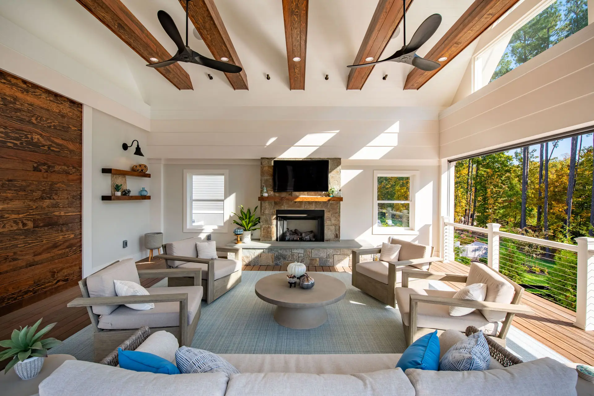 vaulted ceilings and fans