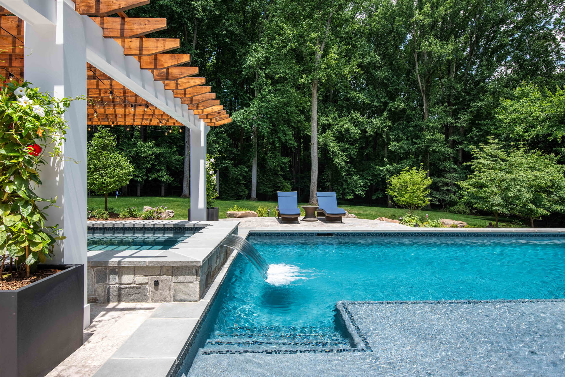 Waterfall pool in oakton va 