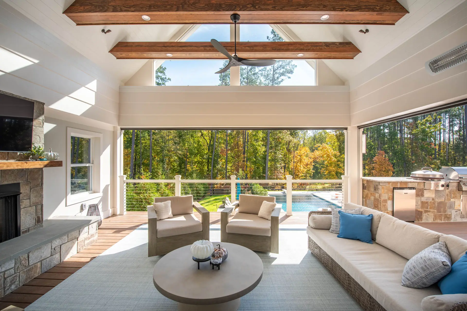 seating in sunroom
