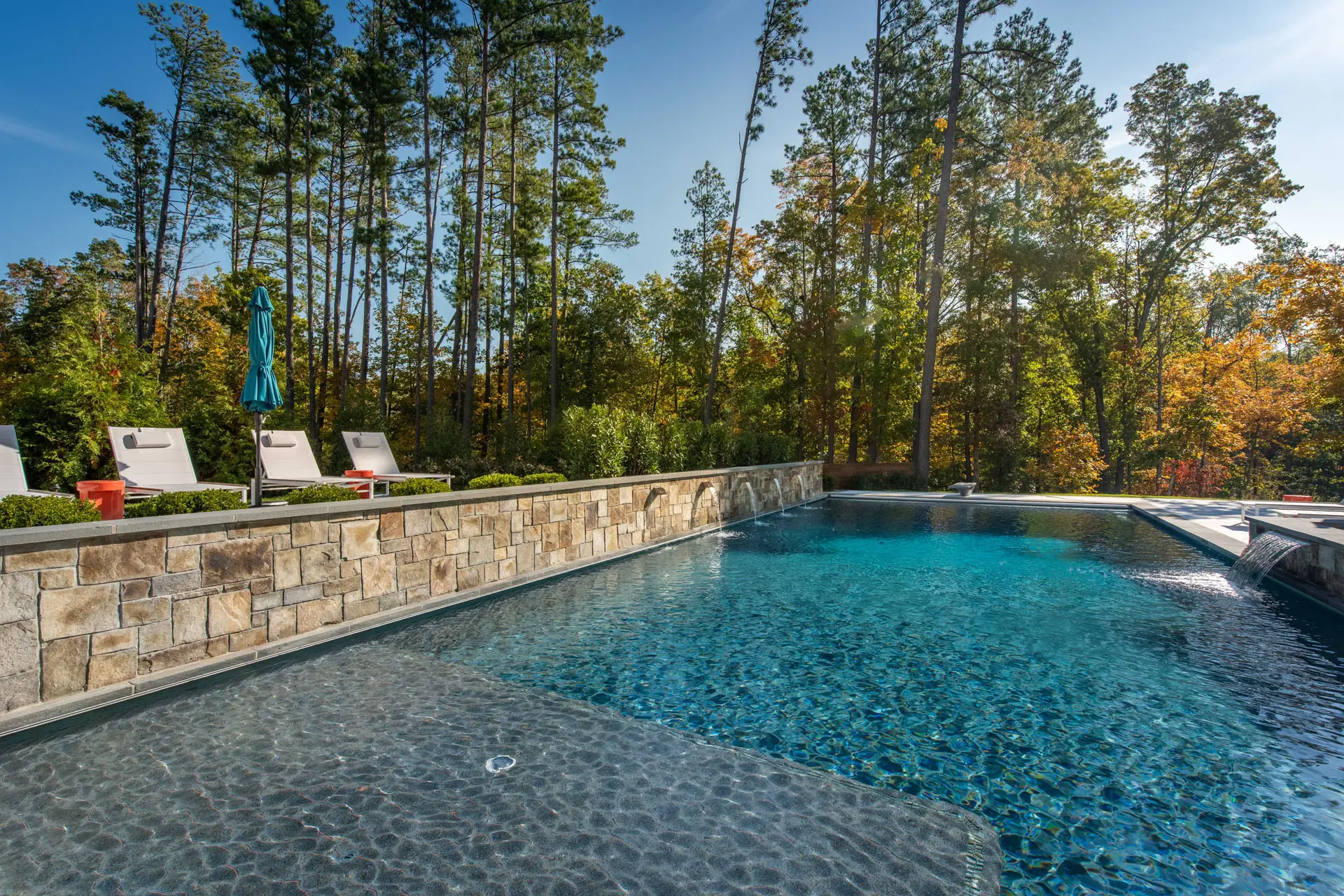 side angle of pool